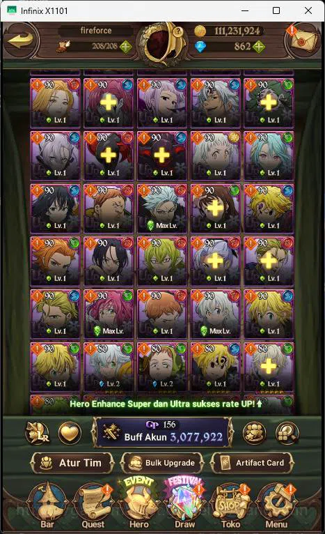 The Seven Deadly Sins: Grand Cross Accounts ASIA| 3.07M CC | 1LR Ekizabeth| UR Salos, Merlin&E image 11