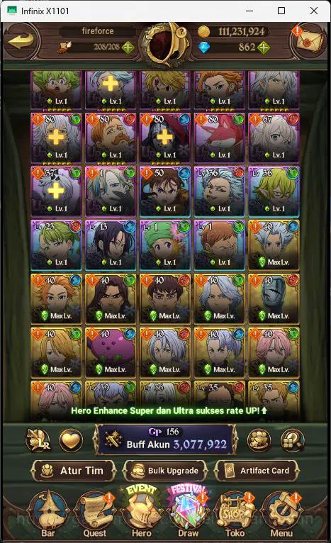 The Seven Deadly Sins: Grand Cross Accounts ASIA| 3.07M CC | 1LR Ekizabeth| UR Salos, Merlin&E image 12