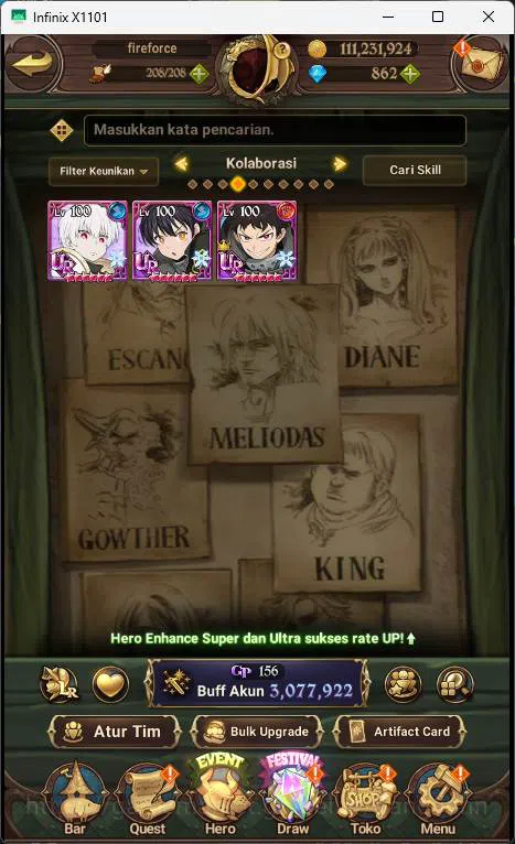 The Seven Deadly Sins: Grand Cross Accounts ASIA| 3.07M CC | 1LR Ekizabeth| UR Salos, Merlin&E image 8