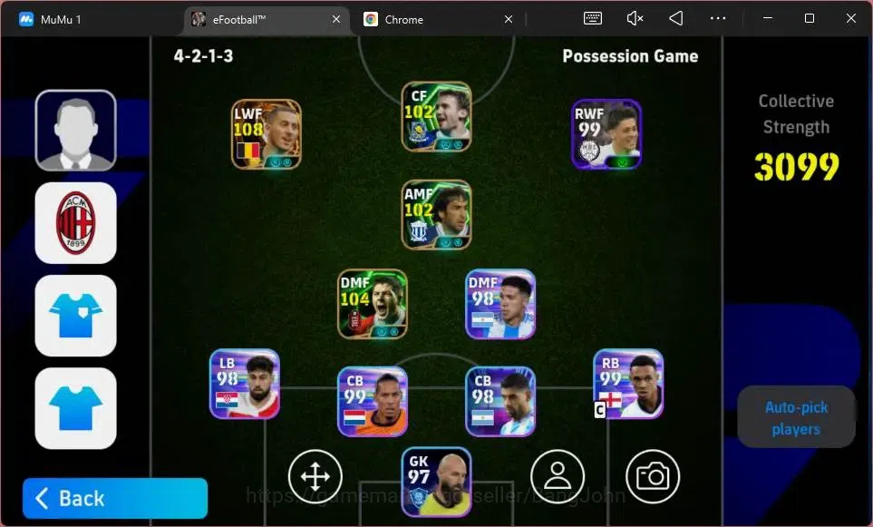 eFootball Accounts ANDROID|PW 3099|E-BT Eden Hazard|Epc Steven Gerrar image 2