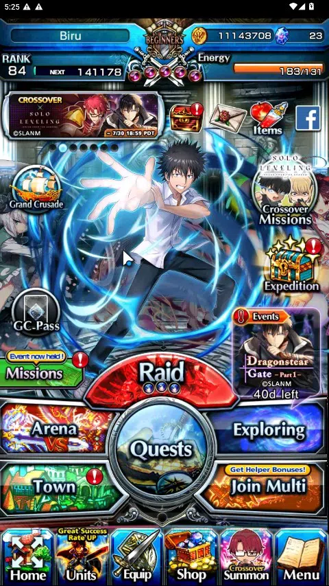 Grand Summoners Accounts Global|Rank 84|17 Ascend 6 TW|(Touma Kamijo,Chloe, image 1
