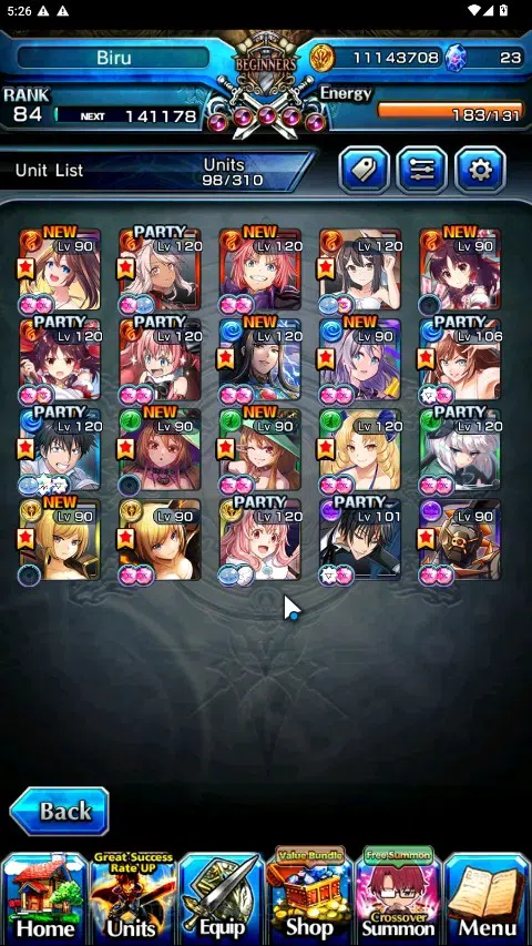 Grand Summoners Accounts Global|Rank 84|17 Ascend 6 TW|(Touma Kamijo,Chloe, image 4