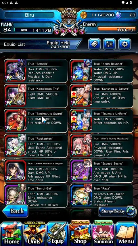 Grand Summoners Accounts Global|Rank 84|17 Ascend 6 TW|(Touma Kamijo,Chloe, image 5