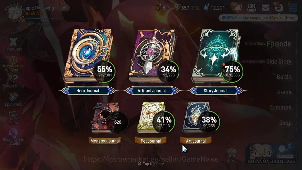 Epic Seven Accounts GLOBA Verif|24 ML(LOTScales,Salome,BArunka,GenRas, image 3