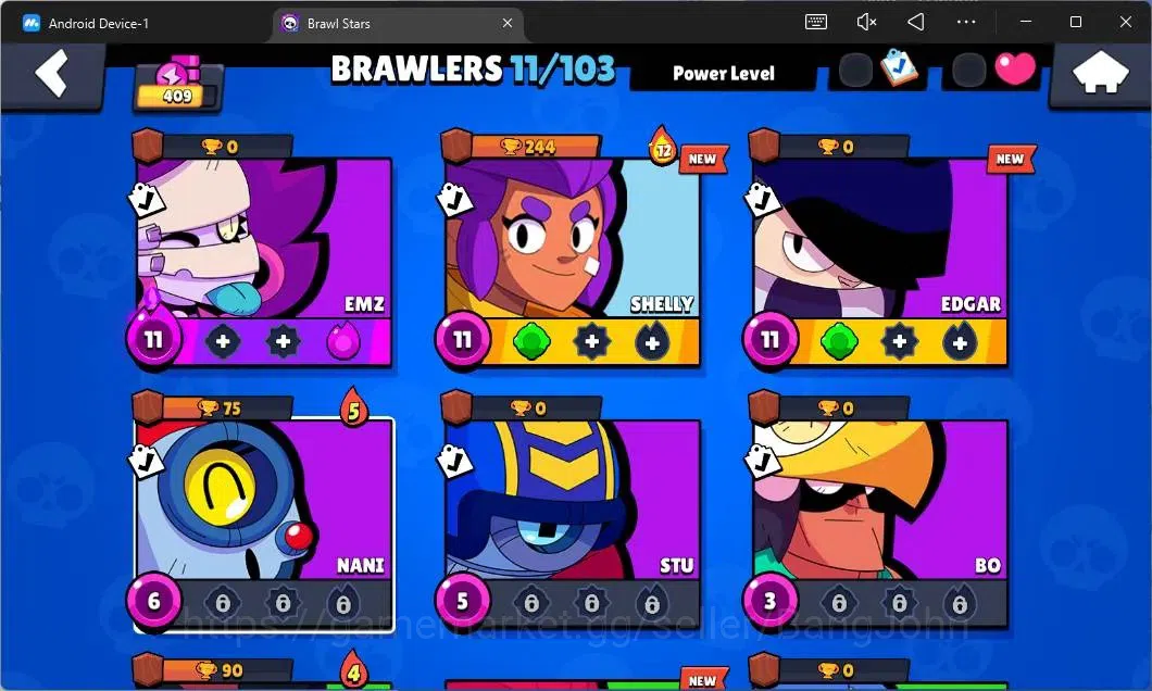 Brawl Stars Accounts Global | 409 Thropy|11 Brawler|1 Max Hypercharge ( image 5