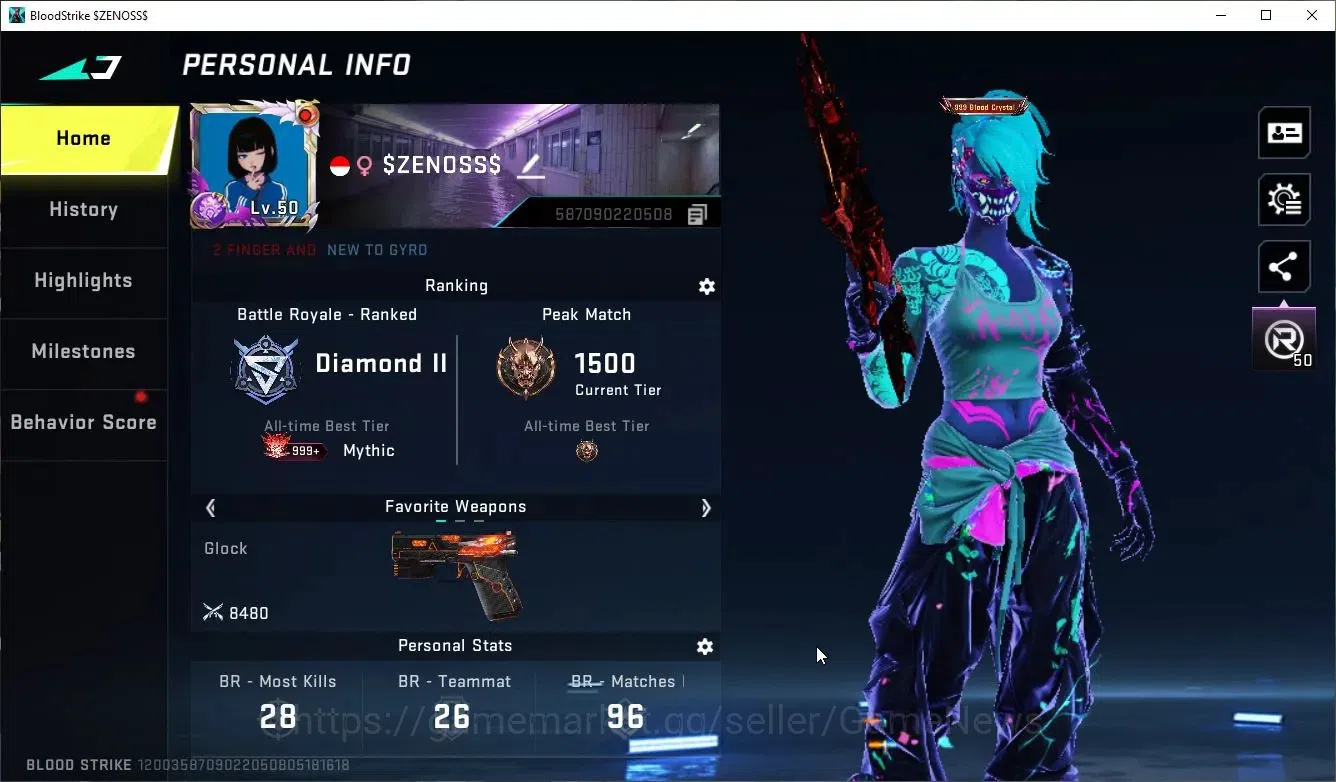 Blood Strike Accounts ASIA|ETERNAL MP5-Dominator+13 ULTRA[Nova-Rosa,Katy image 2