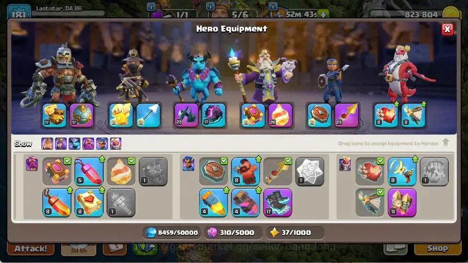 Clash of Clans Accounts Global | TH 18-BH 10 | LVL 181 | AQ 56 ,MP 40 ,GW image 8