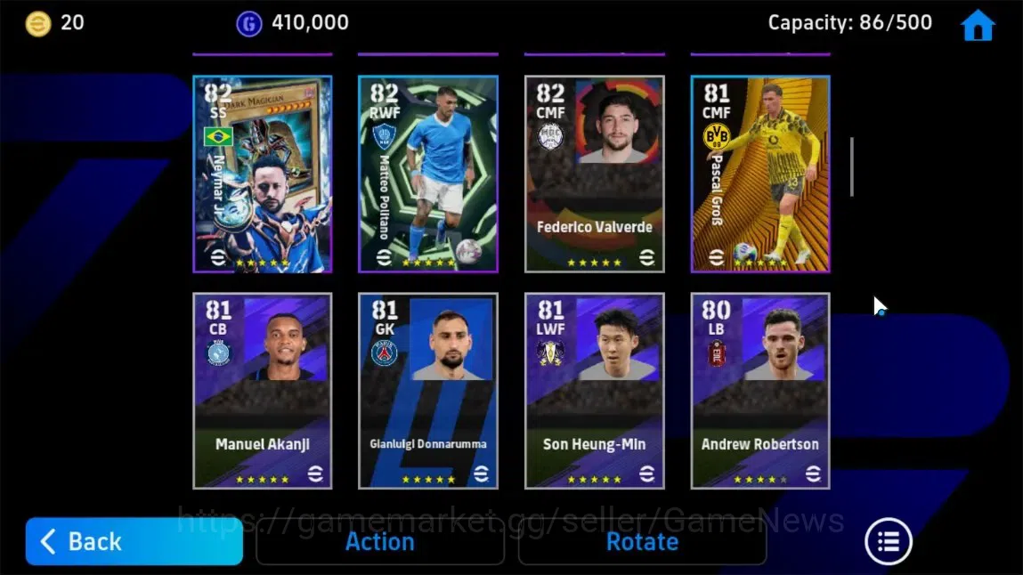 eFootball Accounts Android|Fabio Cannavaro,Lilian Thuram,L Messi,Phil image 13