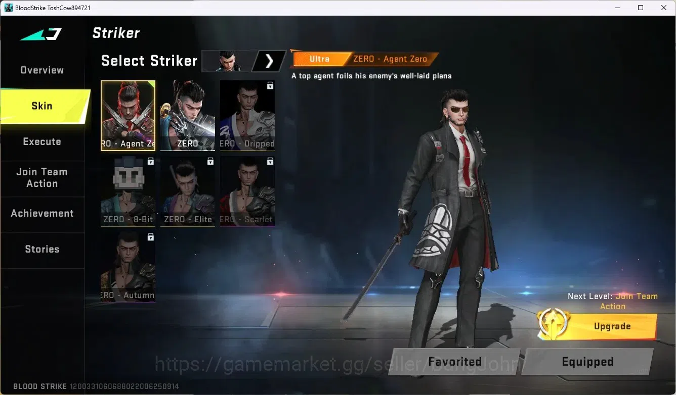 Blood Strike Accounts ASIA | Ultra Striker Zero - Agent Zero | 2 Legenda image 6