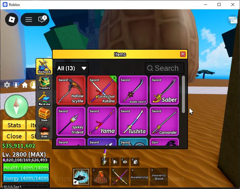 Roblox Accounts Blox Fruit|Lv 2800|Angel V4|2 Myth WP(Hollow Scyth image 2