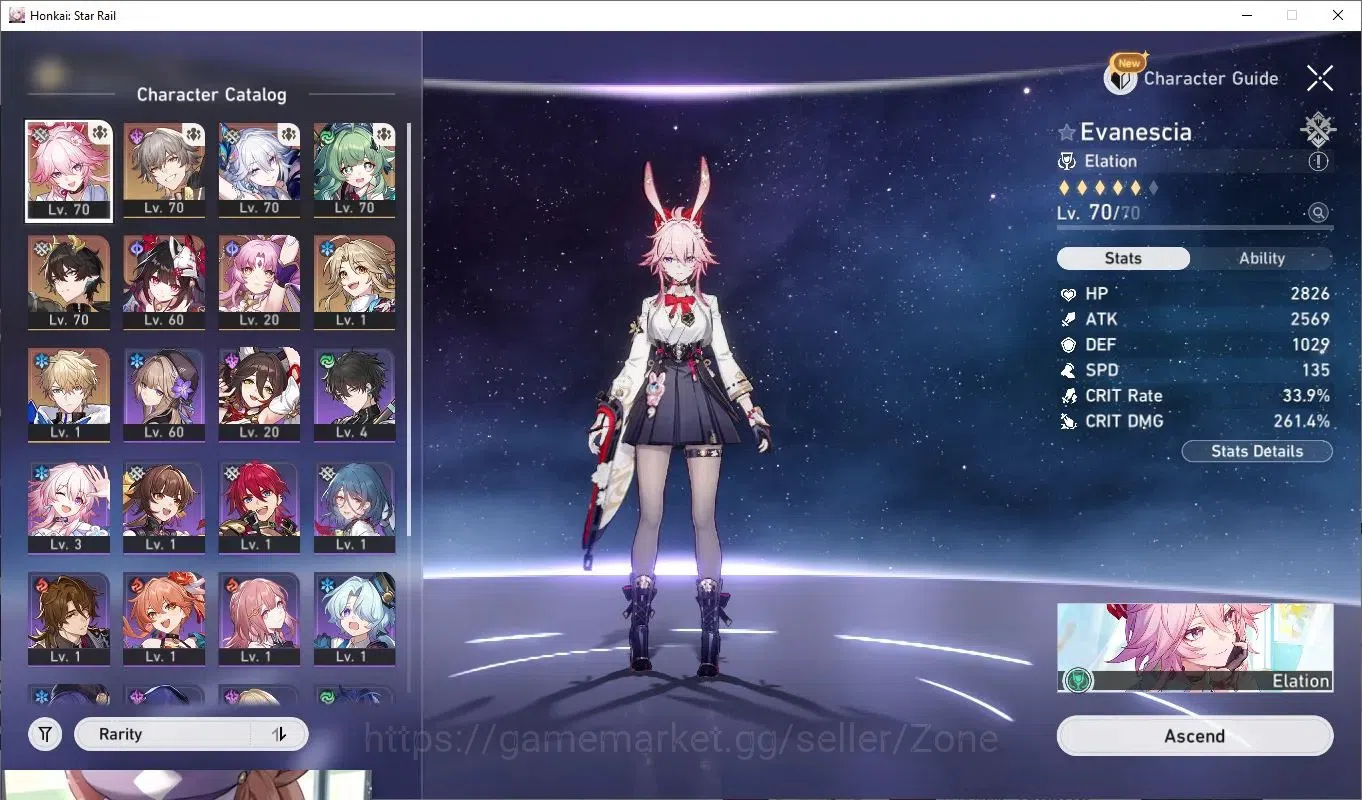 Honkai Star Rail Accounts End Game ASIA|Evanescia L70+Sig LC L70|Huohuo L70|Yao Guang L70|Eternity L70|10x 5*Char|7x 10