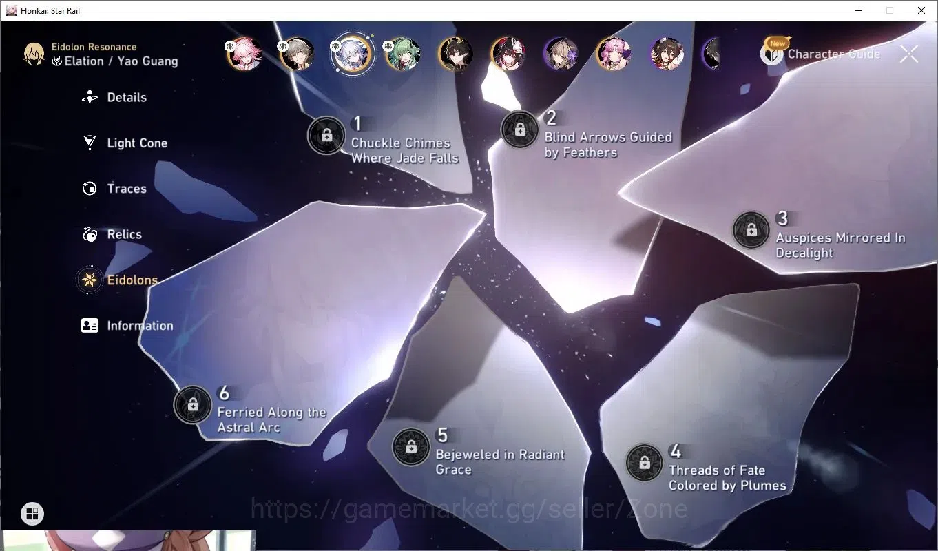 Honkai Star Rail Accounts End Game ASIA|Evanescia L70+Sig LC L70|Huohuo L70|Yao Guang L70|Eternity L70|10x 5*Char|7x 7