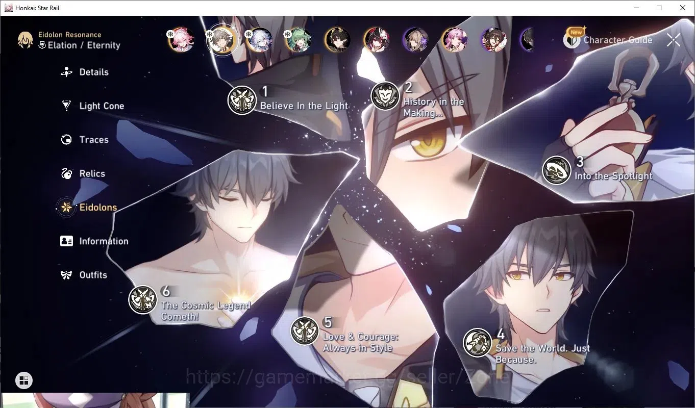 Honkai Star Rail Accounts End Game ASIA|Evanescia L70+Sig LC L70|Huohuo L70|Yao Guang L70|Eternity L70|10x 5*Char|7x 8