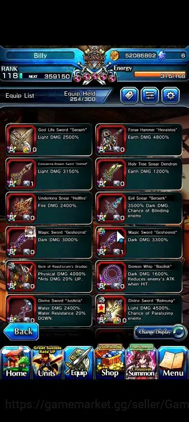 Grand Summoners Accounts Global|Rank 118|27 Ascend+9 TW|(Roy,Emiya,Chloe,Ub image 11