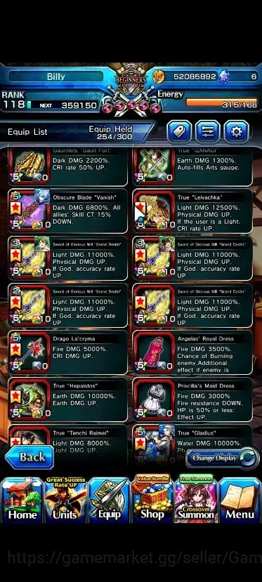 Grand Summoners Accounts Global|Rank 118|27 Ascend+9 TW|(Roy,Emiya,Chloe,Ub image 12