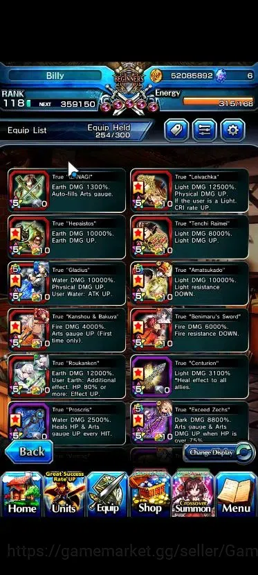 Grand Summoners Accounts Global|Rank 118|27 Ascend+9 TW|(Roy,Emiya,Chloe,Ub image 5