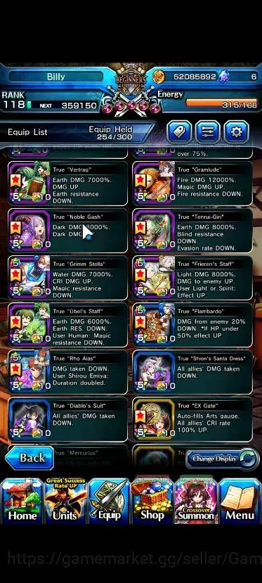 Grand Summoners Accounts Global|Rank 118|27 Ascend+9 TW|(Roy,Emiya,Chloe,Ub image 6