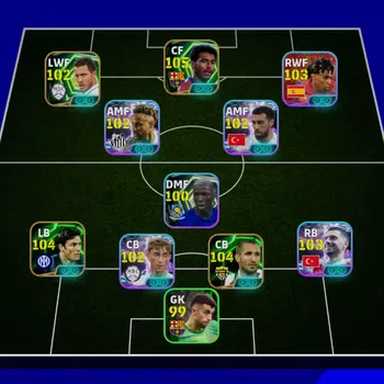eFootball Accounts Mid-Tier 3168+ Team I Romario 106 I Neymar 102 I Zanetti 104 I Chiellini 104 I Inzaghi 103 I Lamin 103 I