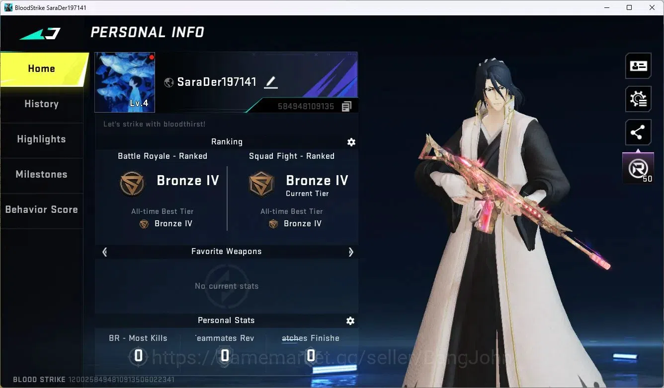 Blood Strike Accounts ASIA | BLEACH Ethan | EVA MCX-EVA-00 | 1 Ultra Gun image 2