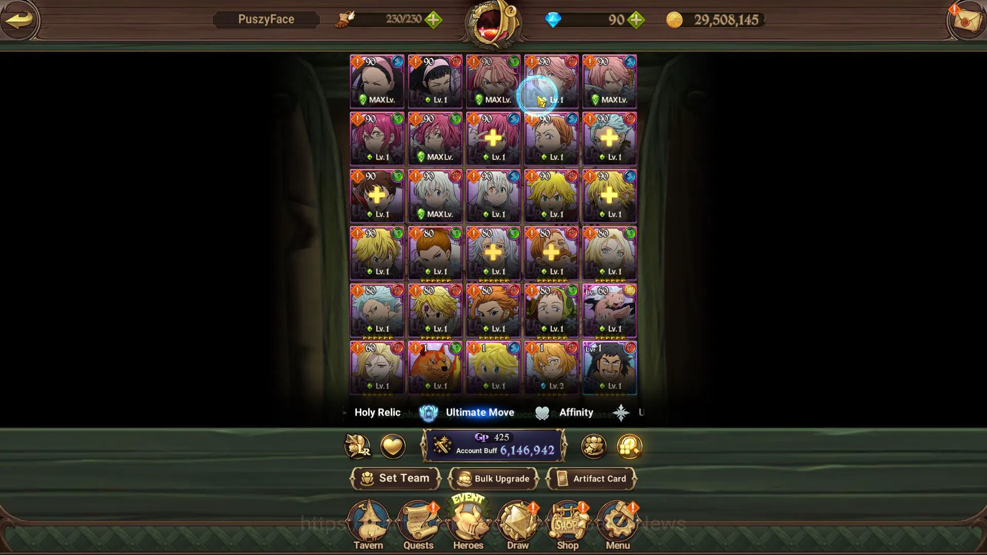 The Seven Deadly Sins: Grand Cross Accounts Asia|6,1M CC|101 Ls|2 LR+12 UR+Many Collab|Roxy6/6 image 11