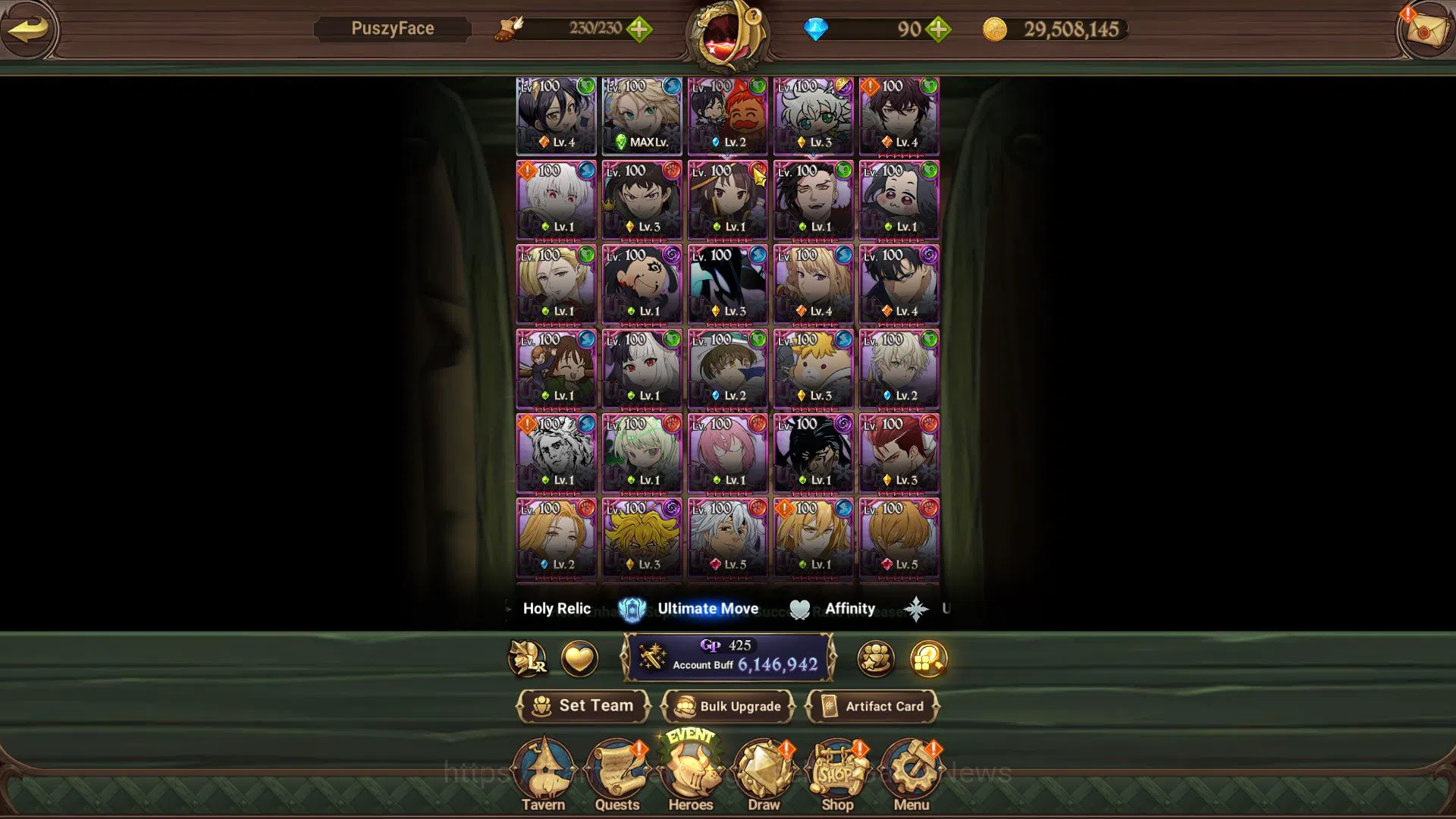 The Seven Deadly Sins: Grand Cross Accounts Asia|6,1M CC|101 Ls|2 LR+12 UR+Many Collab|Roxy6/6 image 5