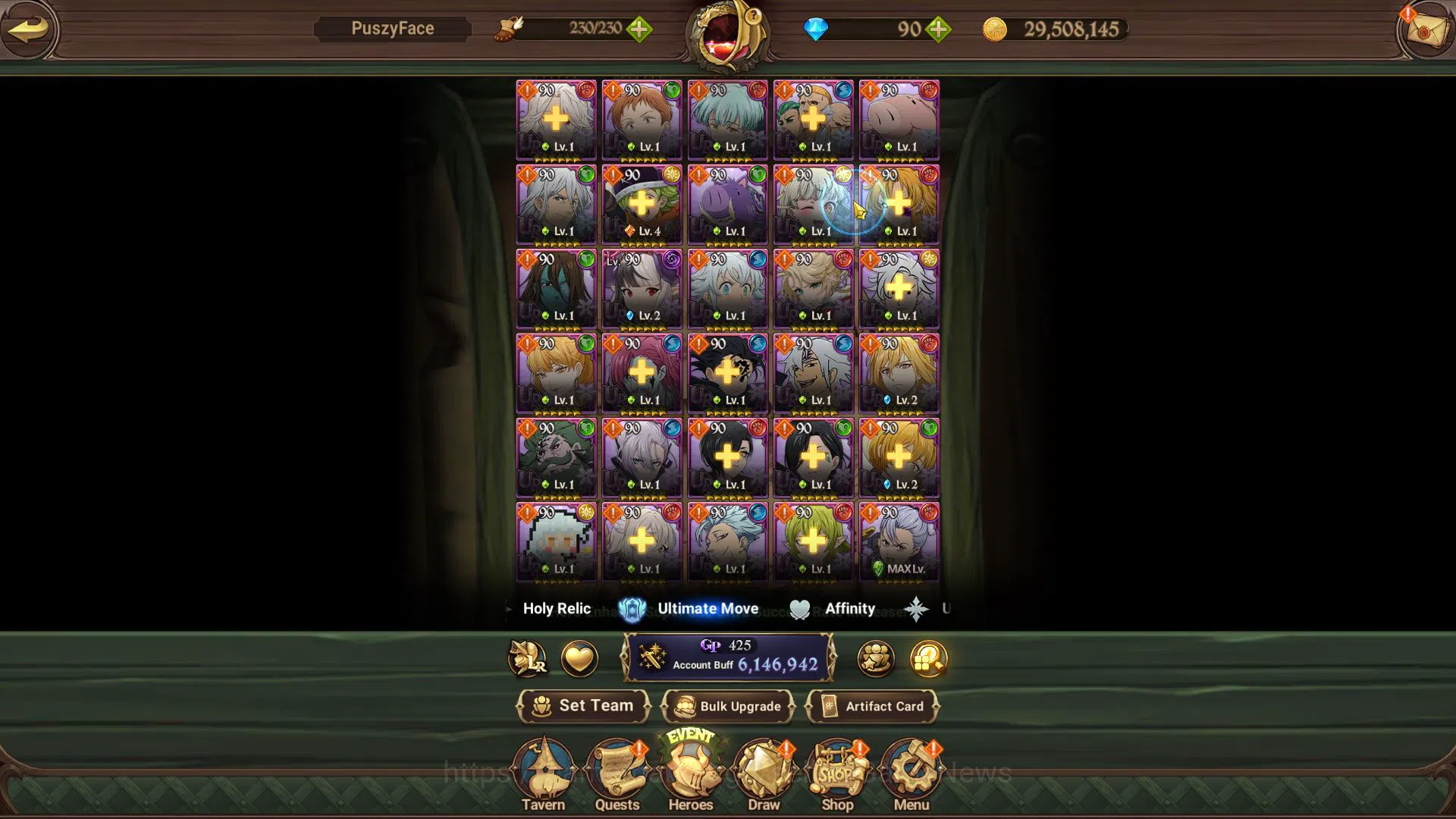 The Seven Deadly Sins: Grand Cross Accounts Asia|6,1M CC|101 Ls|2 LR+12 UR+Many Collab|Roxy6/6 image 7