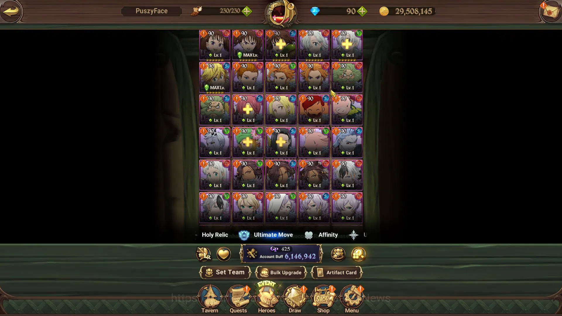 The Seven Deadly Sins: Grand Cross Accounts Asia|6,1M CC|101 Ls|2 LR+12 UR+Many Collab|Roxy6/6 image 8