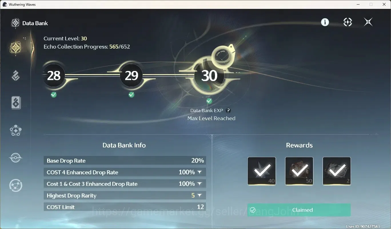 Wuthering Waves Accounts Starter SEA|UL 48|Rank 4|4 Char Limited [Lucy Rc2,Denia,Lucy]+Sign,Rebecca|Mc Male | TakeMail WW230B 12