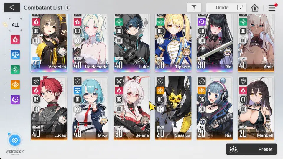 Chaos Zero Nightmare Accounts GLOBAL Lv41|5 SSR[Heidemarie,Tiphera,Veronica,Luke image 17