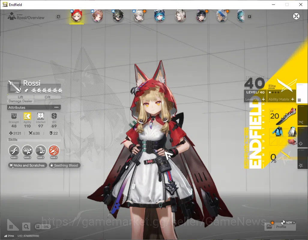 Arknights: Endfield Accounts ASIA|Lv24|4SSR(1Limited)+3(*6WP)|[Rossi+Sign],Arde image 2