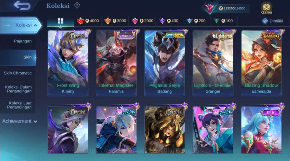 Mobile Legends: Bang Bang Accounts Hero 128 | Skin 326 | Legend Franco, Collector Yi  image 10