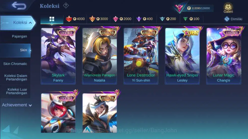 Mobile Legends: Bang Bang Accounts Hero 128 | Skin 326 | Legend Franco, Collector Yi  image 16