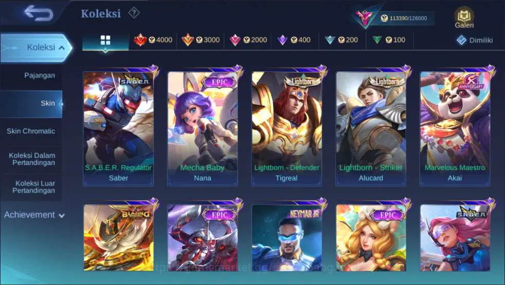 Mobile Legends: Bang Bang Accounts Hero 128 | Skin 326 | Legend Franco, Collector Yi  image 6