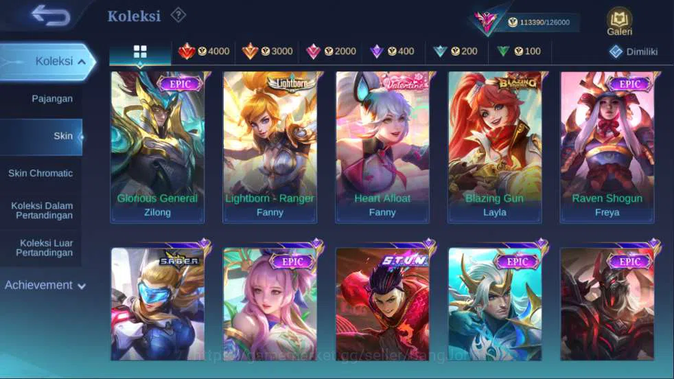 Mobile Legends: Bang Bang Accounts Hero 128 | Skin 326 | Legend Franco, Collector Yi  image 7