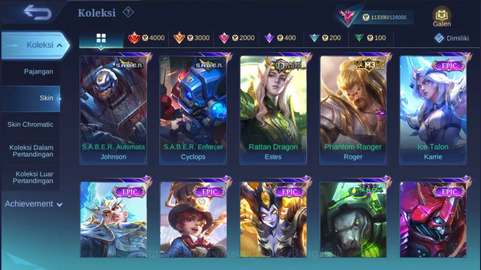 Mobile Legends: Bang Bang Accounts Hero 128 | Skin 326 | Legend Franco, Collector Yi  image 8