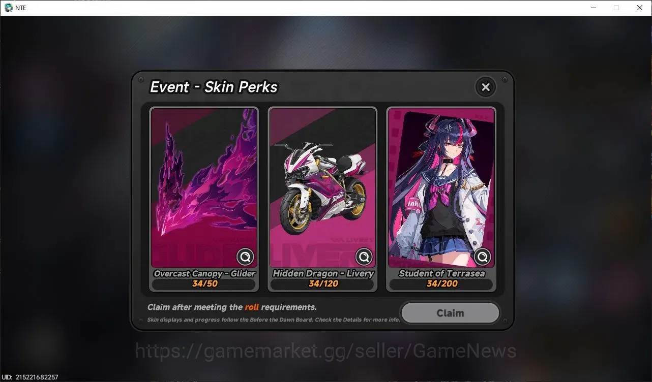 Neverness to Everness Accounts GLOBAL NA |HL 7|3 S-Class 2 Limited|Shinku + Signature, Hotori, Baicang|3 Selector On|Orchid 8