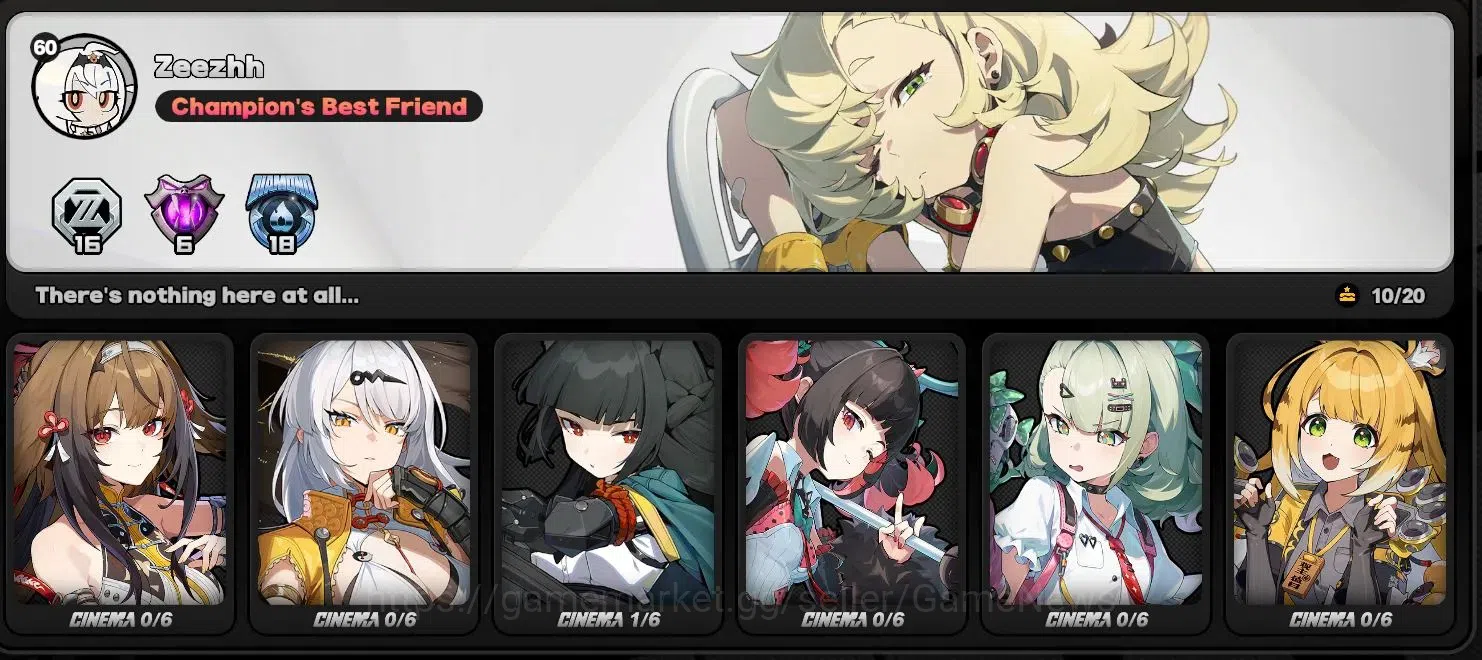 Zenless Zone Zero Accounts Asia ENDGAME| 24 EMT| 14 Limit Trio VH+Sign (Miyab image 6