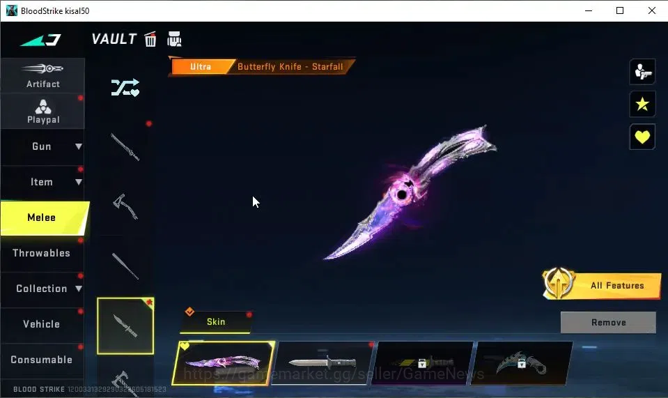 Blood Strike Accounts ASIA|Melee ULTRA Butterfly Knife|10 ULTRA[ZERO,EMM image 9