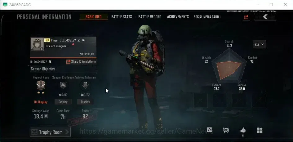 Arena Breakout Accounts MOBILE|Lv30|SV 18.4M|CV 14M|Rebel Glasses,QS AKS-7 image 2