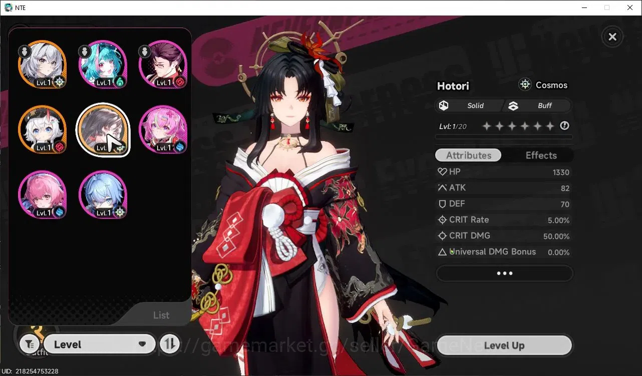 Neverness to Everness Accounts Global NA |HL 3| 2 SSR Hotori, Sakiri + Sign |Sele image 1