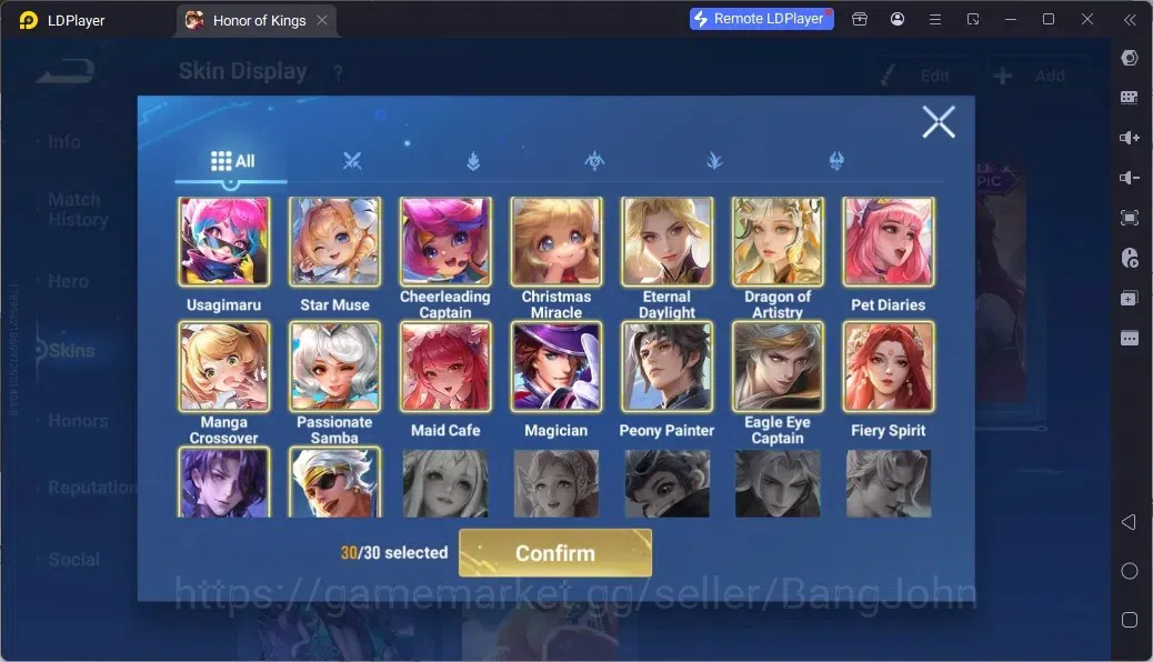 Honor of Kings Accounts Rare Skin Global |113H 244S|1Limbo|1LNY|GM 10