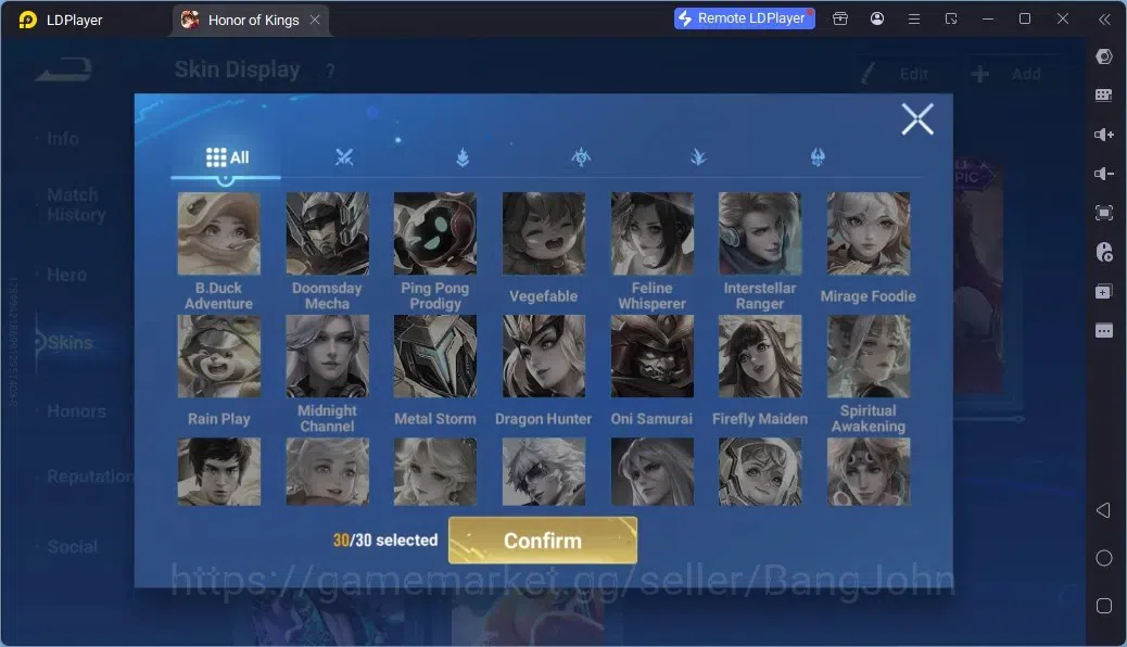Honor of Kings Accounts Rare Skin Global |113H 244S|1Limbo|1LNY|GM 13