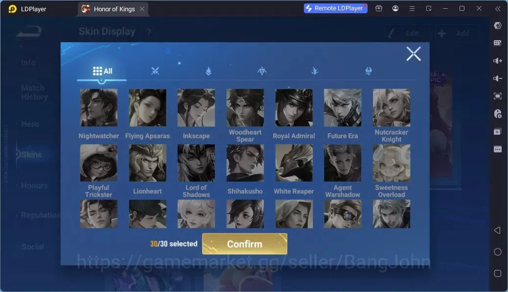 Honor of Kings Accounts Rare Skin Global |113H 244S|1Limbo|1LNY|GM 15