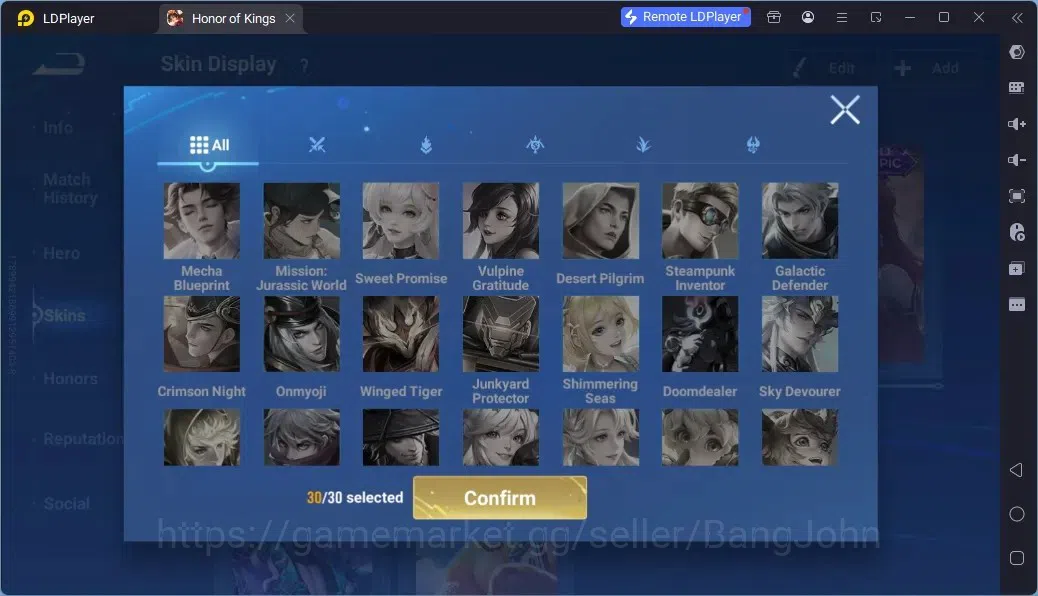 Honor of Kings Accounts Rare Skin Global |113H 244S|1Limbo|1LNY|GM 16