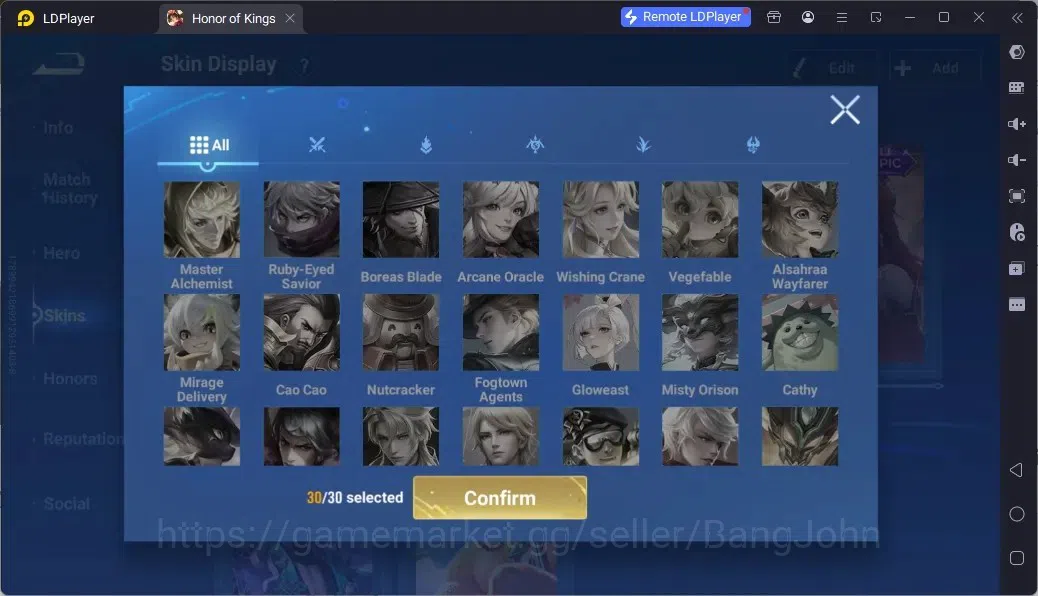 Honor of Kings Accounts Rare Skin Global |113H 244S|1Limbo|1LNY|GM 17