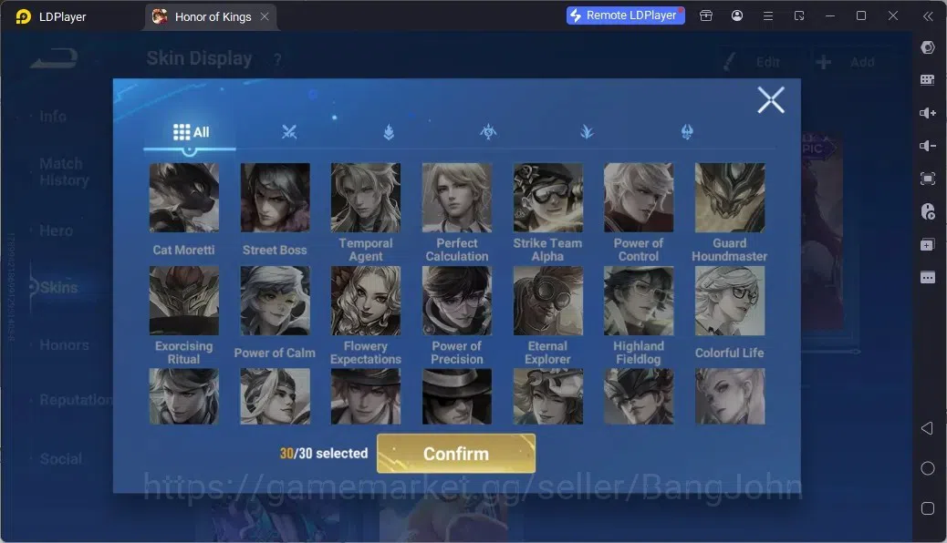 Honor of Kings Accounts Rare Skin Global |113H 244S|1Limbo|1LNY|GM 18