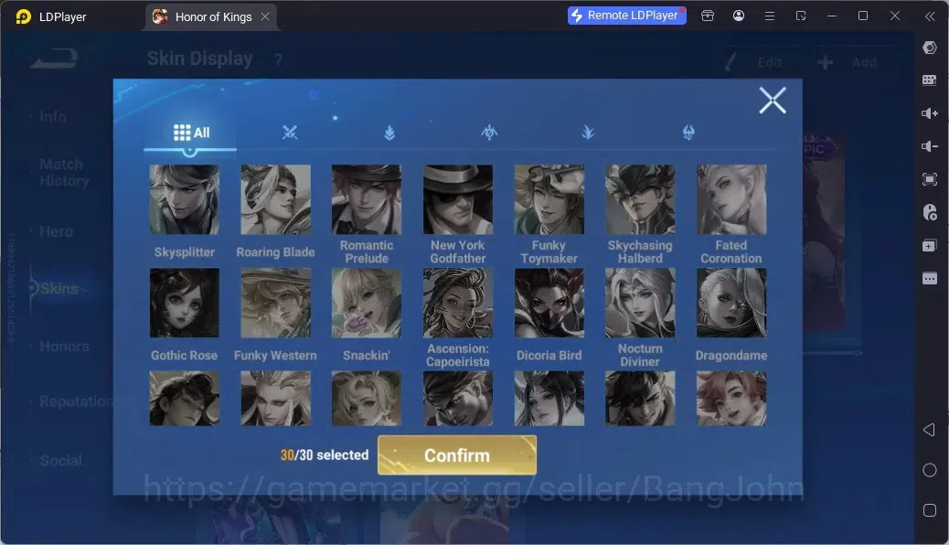 Honor of Kings Accounts Rare Skin Global |113H 244S|1Limbo|1LNY|GM 19