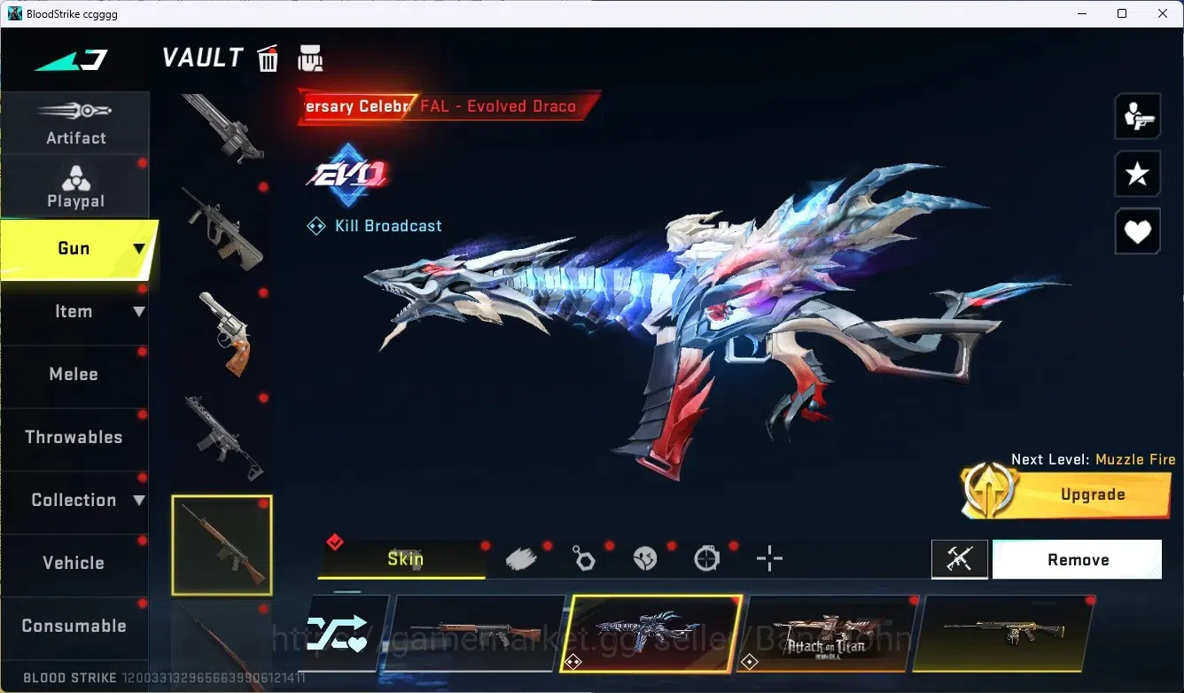Blood Strike Accounts ASIA |Ultra Dual Blades - Frozen Rebirth|1 Evo:Fal image 4