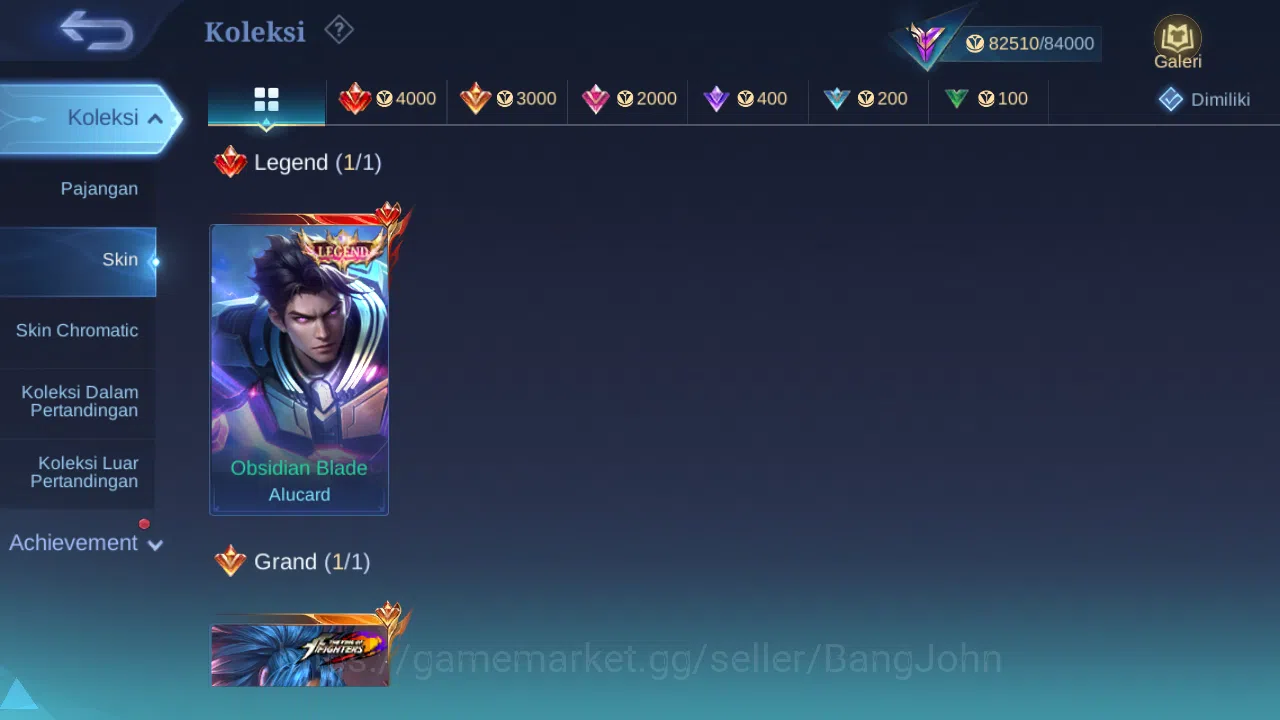 Mobile Legends: Bang Bang Accounts Hero 132 Skin 319 | Legend Alucard | CC YSS | Annu image 2