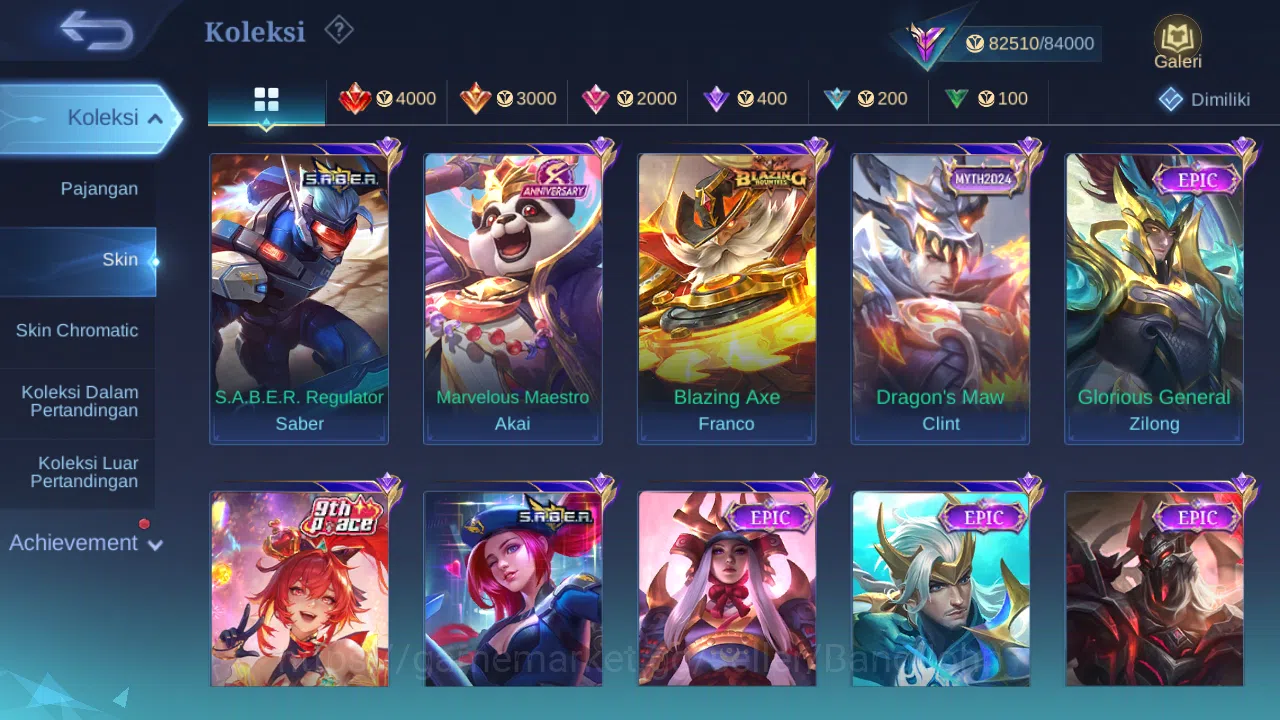 Mobile Legends: Bang Bang Accounts Hero 132 Skin 319 | Legend Alucard | CC YSS | Annu image 5
